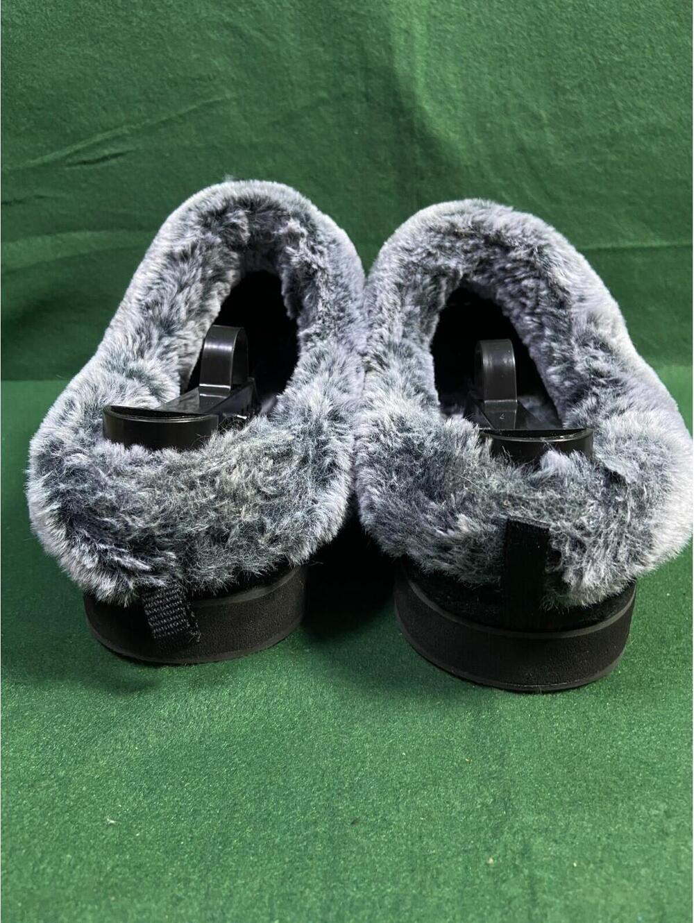 Skechers Bobs Women's Size 9.5 Keepsakes Ice Angel Charcoal Slip On Shoes Furry - Picture 5 of 11